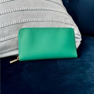 Furla Authentic Teal Jelly Candy Large Wallet  Zip Around Leather Inside